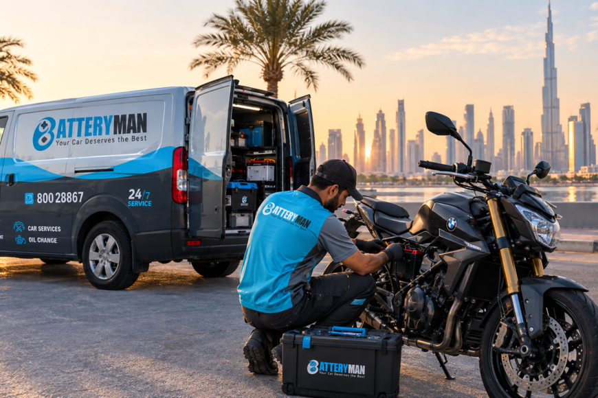 Emergency Motorcycle Battery Replacement in Dubai: How Doorstep Service Saves Your Ride